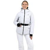 Куртка Rosomaha женская Алыкель стеганная с поясом белый серый от магазина Супер Спорт